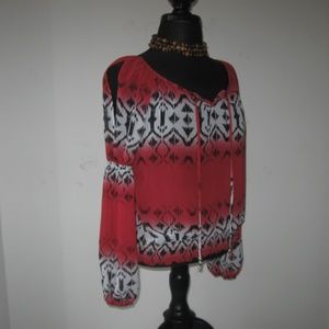 Three Hearts Cold Shoulder Blouse size Medium